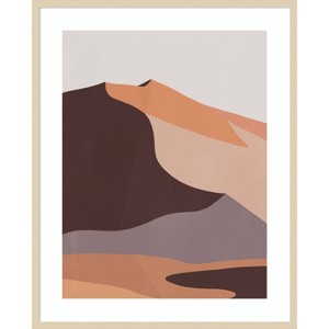 33"x41" Desert Dunes II by Annie Warren Wood Framed Wall Art Print Brown - Amanti Art: Modern Acrylic Lithograph, Fir Wood Frame - 1 of 4