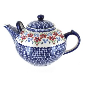 Blue Rose Polish Pottery C001 Manufaktura Large Teapot - 1 of 2