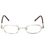 Flex Plus by Vivid FP-98 Designer Reading Eye Glasses in Gold Tortoise Havana 43mm +2.50 | Ladies | Oval Shape | X-Small Fit - 2 of 4