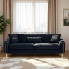 ORRD 87.4" 3-Seater Upholstered Sofa with Throw Pillows, Pocket Spring Comfort & Metal Legs for Modern Living Room - 3 of 4