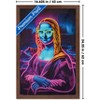 Trends International Reinders: Master Twist - Mona Lisa Neon Accents Framed Wall Poster Prints - 3 of 4