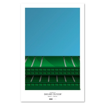 MLB Oakland Athletics Coliseum Art Poster