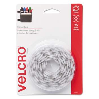 VELCRO Brand Adhesive Dots White 500 Pk 3/4 Circles Sticky Back Round Hook  and Loop for School, Teachers, Mounting Arts and Crafts | VEL-30077-AMS