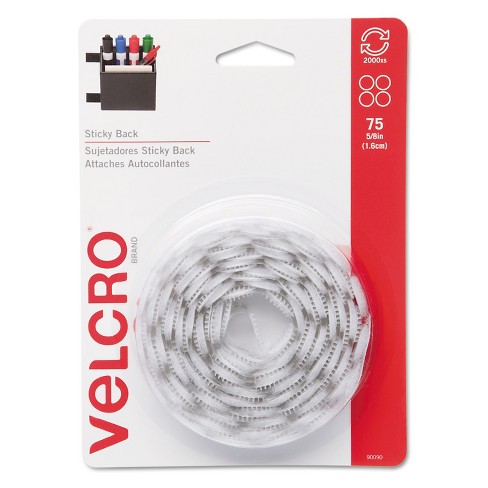 Velcro® Brand 7/8 Sticky Back Hook & Loop Fastener Mounting Squares,  White, 12/Pack (90073)