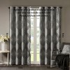 PAGED Knitted Jacquard Total Blackout Curtain for Bedroom,Window Curtain Panel with Grommet Top,Living Room Curtains Machine Washable - 2 of 4