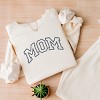 Simply Sage Market Embroidered Mom Varsity Outline Lightweight Garment Dyed Sweatshirt - 2XL - Ivory - 3 of 4
