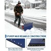 29 Inch Heavy Duty Wheeled Snow Shovel with Adjustable 5-Position Handle and Multi-Angle Carbon Steel Blade - 4 of 4
