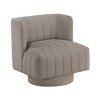 JUJABU Modern Swivel Accent Chair with Upholstered Fabric, Barrel Back, Comfortable Living Room Furniture - 2 of 4