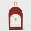 14K Gold Dipped Beaded Initial Necklace Set 2pc - A New Day™ Gold/Marron - 3 of 4