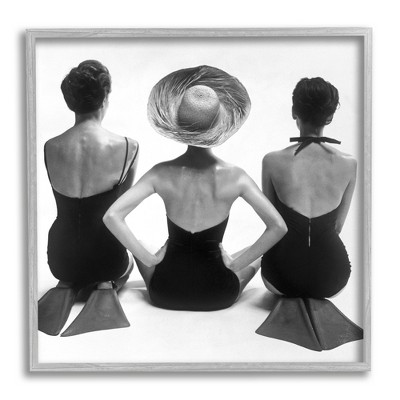 Stupell Industries Vintage Female Swimmers Framed Giclee Art