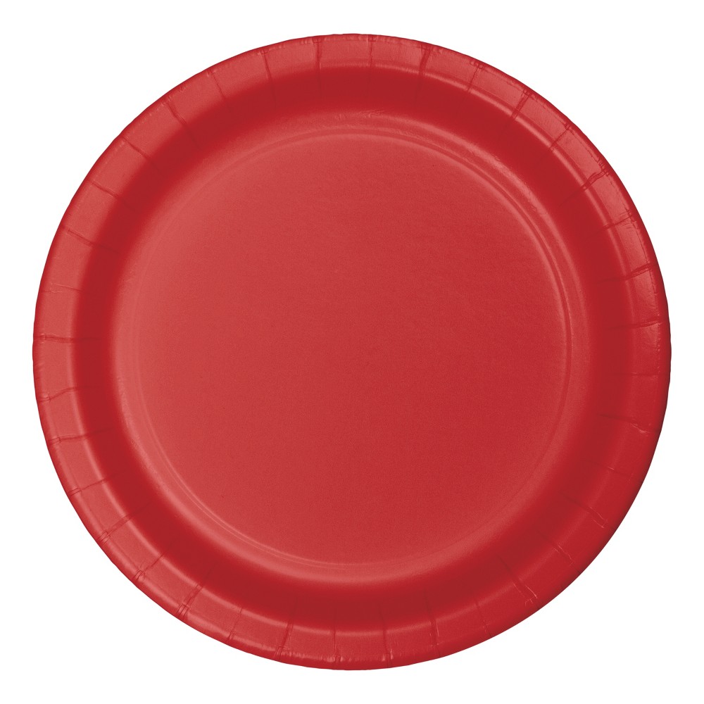 7Round 60ct Disposable Snack Plate Red - Spritz