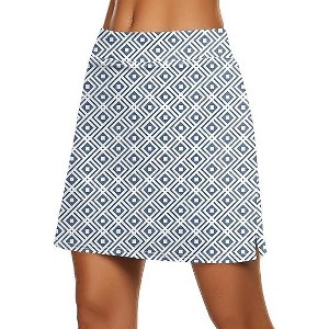 Ekouaer Women's Active Performance Skort Lightweight Skirt for Running Tennis Golf Workout Sports - 1 of 4