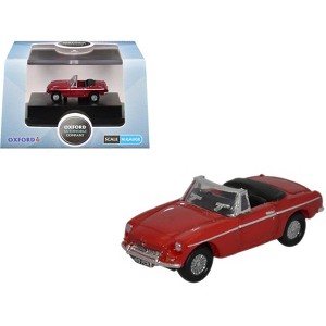 MG MGB Roadster RHD (Right Hand Drive) Tartan Red 1/148 (N) Scale Diecast Model car by Oxford Diecast - 1 of 3
