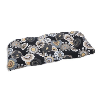 Crosby Floral Outdoor Wicker Bench/Loveseat/Swing Cushion - Pillow Perfect