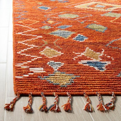 Artisan Red Wool 6' x 9' Hand-Knotted Tribal Area Rug
