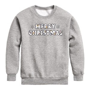Boys' - Winnie the Pooh - Merry Christmas Graphic Long Sleeve Fleece Sweatshirt - 1 of 4