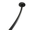 LunaLulinlk Dual Mount No Rust 50” to 72” Adjustable Curved Shower Curtain Rod, Black - 3 of 4