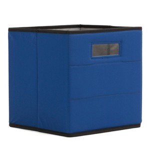 Blue Puffer Quilted 11" Teen Storage Bin - 1 of 4