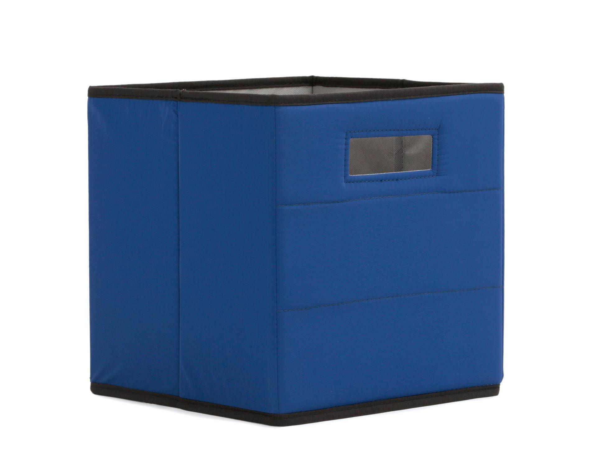 Blue Puffer Quilted 11" Teen Storage Bin