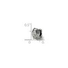 Black Bow Jewelry Sterling Silver Pomeranian Dog Bead Charm - 3 of 4