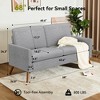 Dyonery 68" Loveseat Sofa, Comfy Couches for Living Room, Mid Century Modern Love Seat Sofa, Tool-Free Setup Small Couches for Bedroom Office - 2 of 4