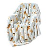 Home Mart Goods Dog Puppies Blue Soft Plush Fleece Cozy Throw Blanket - 50" x 70" - 2 of 4