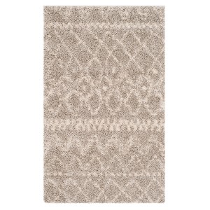 Gray/Ivory Geometric Loomed Accent Rug 3