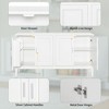 NicBex 4-Door Buffet Cabinet with 2 Large Cabinets,Modern Sideboard Cabinet with Adjustable Shelf,Storage Cabinet for Living Room - 4 of 4