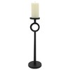 Metal Candle Holder - Contemporary Black Aluminum Narrow Candle Holder for Home, Office, Event Decor - Centerpiece Candle Decor Accent - 3 of 4