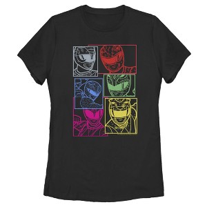 Women's Power Rangers Beast Morpher Neon Panels T-Shirt - 1 of 3