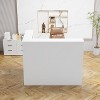 FUFU&GAGA Modern L-Shaped Solid + Manufactured Wood Reception Desk - 2 of 4
