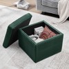 LIKEPAY Corduroy Square Storage Ottoman with Lift Off Top - 3 of 4