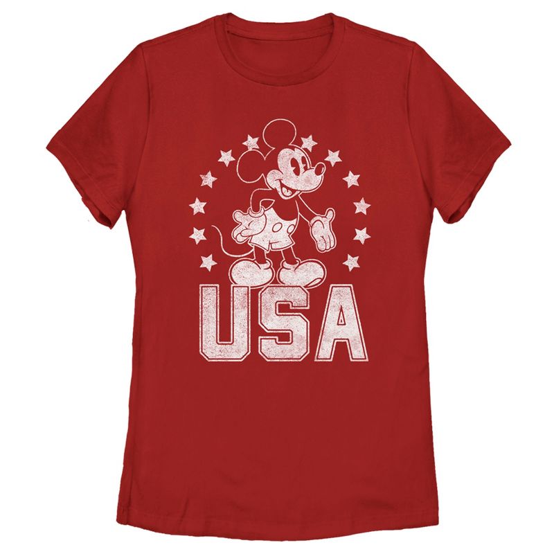 Women's Mickey & Friends Fourth of July USA Mickey Mouse T-Shirt, 1 of 5