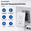 ELEGRP Decorator 15 Amp 125V Residential Grade Self Grounding Duplex Outlet, with Wall Plate, White (10-Pack) - 3 of 4