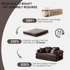 TiramisuBest Floor Couch, Convertible Floor Sofa Bed with Pillow, Chenille Fabric Compression Futon Couch Sleeper for Living & Bedroom, Gray - 4 of 4