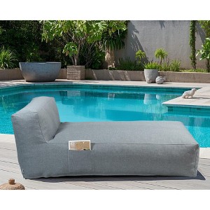 Evita Outdoor Bean Bed Chair, Foam Filled Sun Lounge Chair, Cover Removeable, Washable and Waterproof for Pool-70.86*35.04*14 Inch - 1 of 4