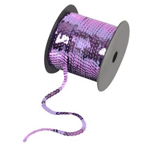 Alilang Flat Sequin Strip, 6mm String Metallic Sequin Strand, Paillette Metallic Sequin Trim Sewing DTY Craft Embellishment, 100 Yards - 1 of 4
