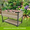 Maggift Planters New Style Iron-Wood Combined Growing Beds with Feet and Storage Racks Suitable for Various Places, White, 44.9"*23.3"*29.3" - 2 of 4