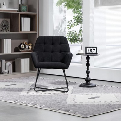 NicBex Modern Accent Chair with Metal Legs, Velvet Contemporary Desk Chair, Living Room Chair for Office, Home, Small Spaces