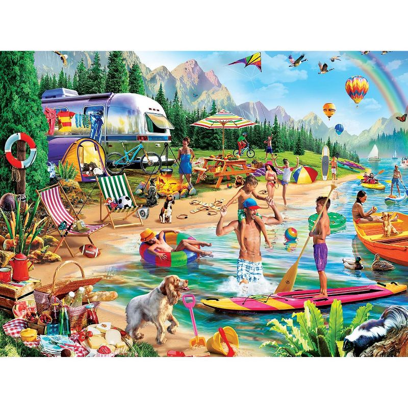 MasterPieces Inc Day at the Lake 300 Piece Large EZ Grip Jigsaw Puzzle, 3 of 7