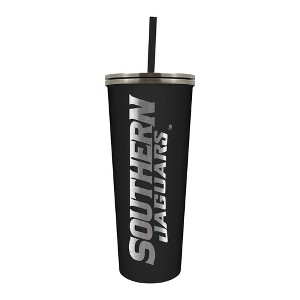 NCAA Southern University Jaguars 24oz Skinny Tumbler with Straw - 1 of 3