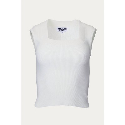 Women's AMARA RIBBED-KNIT SLEEVELESS TOP - AMYLYNN