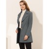 INSPIRE CHIC Women's Elegant Notched Lapel Button Single Breasted Winter Coat - 3 of 4