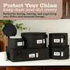 Hard Shell China Storage Containers - Set Moving Boxes for Dinnerware, Glasses, Plates, Mugs and Saucers -  Service for 12 - 3 of 4
