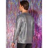 Lars Amadeus Men's Crew Neck Long Sleeves Party Club Shiny Metallic T-Shirt - 3 of 4