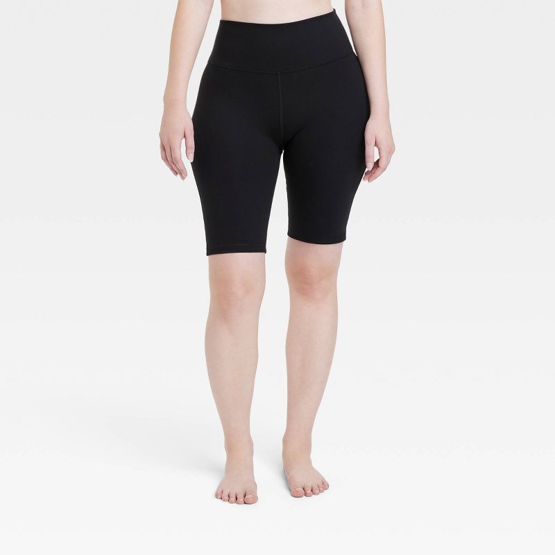 Women's Brushed Sculpt High-Rise Bike Shorts 10" - All In Motion™, 4 of 9