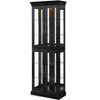 YOOCOZZ Elegant Lighted Glass Curio Display Cabinet with Wooden Frame Included Light Bulb - Black - 4 of 4