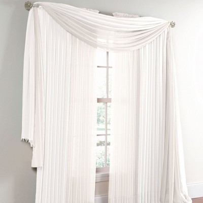BrylaneHome BH Studio Sheer Voile Scarf Valance