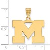 Black Bow Jewelry 14k Yellow Gold Michigan Wolverines NCAA Medium Pendant - 2 of 3