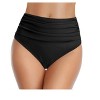 FIONECA Women's High Waisted Bikini Bottom Tummy Control Ruched Bathing Suit Swim Bottom - 4 of 4